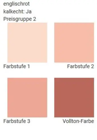 Wandfarben im Farbton englischrot